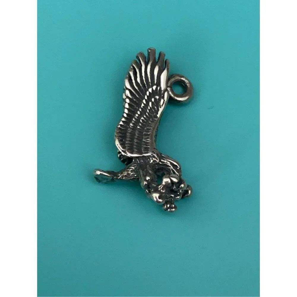 Eagle Sterling Silver Jewelry Charm #wildlife